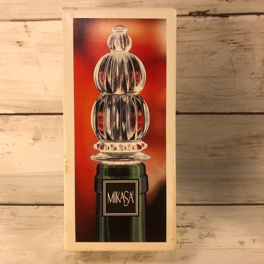 Mikasa Crystal Wine Bottle Stoppers Monterey & Fruit Collection Grapes Set of‎ 2